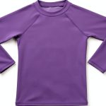 ESTAMICO Girls' Long Sleeve Rash Guard Shirt 4T Purple-0