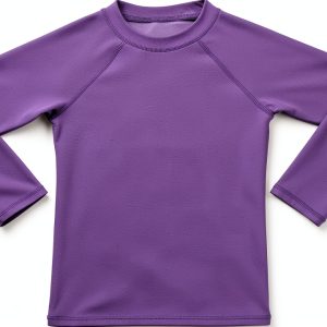 ESTAMICO Girls' Long Sleeve Rash Guard Shirt 4T Purple-0