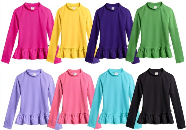 Kids' Rash Guard Shirt by BrandX Girls Medium Pink Size 12 SPF 50+-1