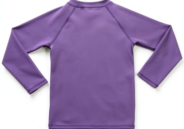 ESTAMICO Girls' Long Sleeve Rash Guard Shirt 4T Purple-1