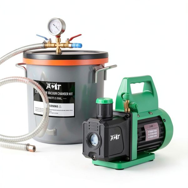 PB Motor Tech 5 gallon Vacuum Chamber with 4.5CFM Pump, Tempered Lid-0