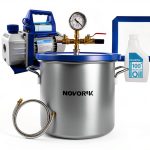 3 Gallon Vacuum Chamber with 3.6 CFM Pump novorik Kit Acrylic Lid-0