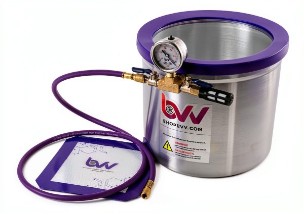 BVV 3 Gallon Aluminum Vacuum Chamber with Glass Lid-0