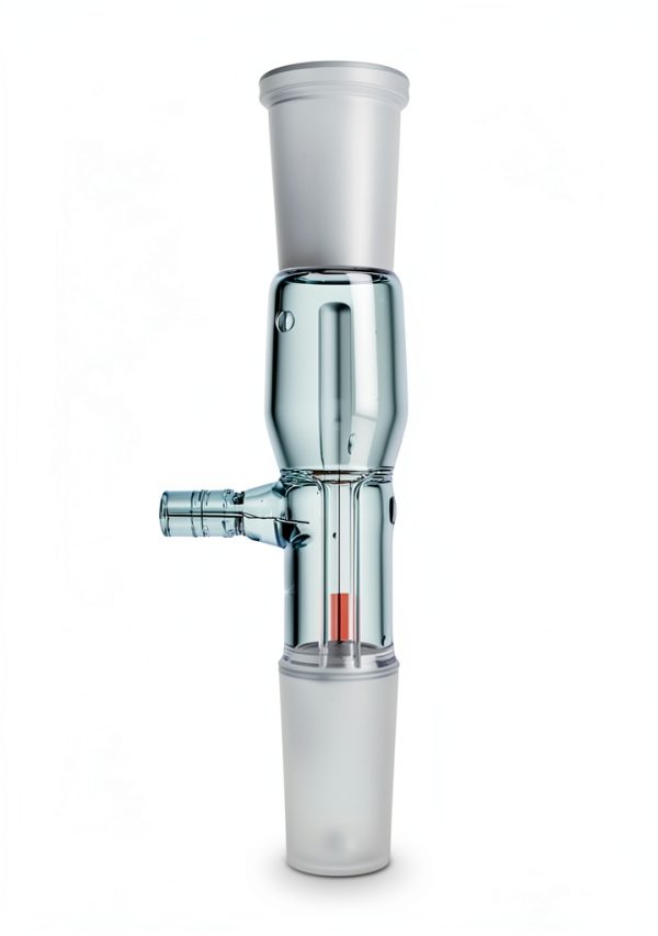 Glass Straight Tube Vacuum Take Off Adapter Deschem 24/40 Borosilicate-3