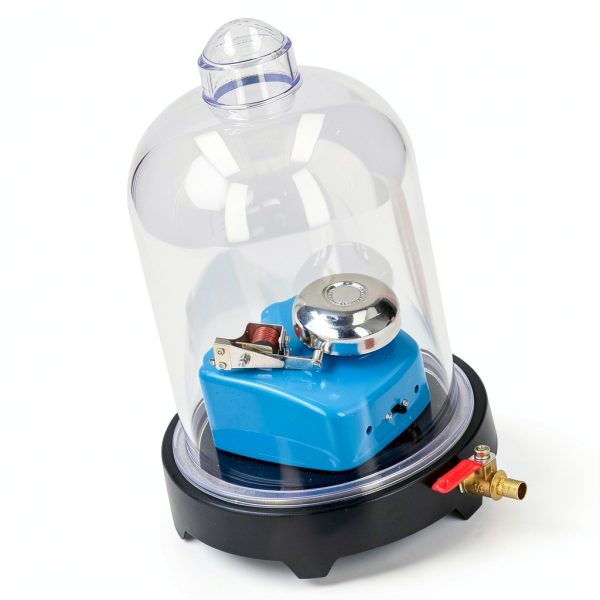 Vacuum Jar Sound Propagation Experiment Kit - Physics Lab Vacuum Chamber for Classroom and Laboratory Demonstration - Educational Teaching Tool with Bell Jar Hood for Sound Waves-8