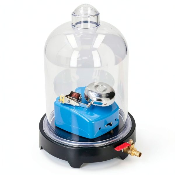 Vacuum Jar Sound Propagation Experiment Kit - Physics Lab Vacuum Chamber for Classroom and Laboratory Demonstration - Educational Teaching Tool with Bell Jar Hood for Sound Waves-1