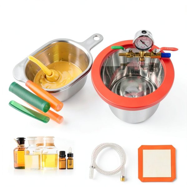 Bestauto 1.5 gallon vacuum degassing chamber kit 2.5 CFM Pump-6