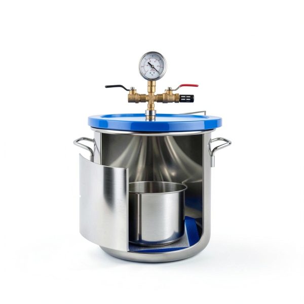 3 Gallon Vacuum Chamber with 3.6 CFM Pump novorik Kit Acrylic Lid-3