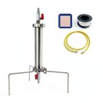 Stainless Steel Vacuum Chamber/Tube, 90 Gram Closed Loop Extractor with Tripod, Perfect for Extracting from Plant Leaves, Industry Use-0