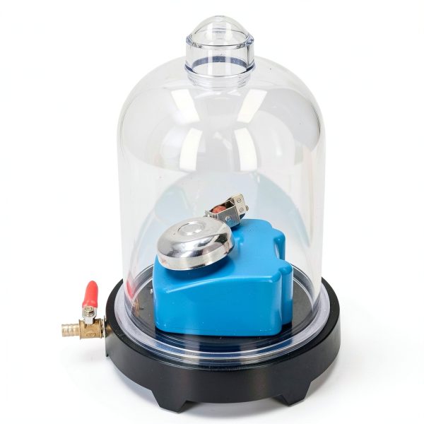 Vacuum Jar Sound Propagation Experiment Kit - Physics Lab Vacuum Chamber for Classroom and Laboratory Demonstration - Educational Teaching Tool with Bell Jar Hood for Sound Waves-3