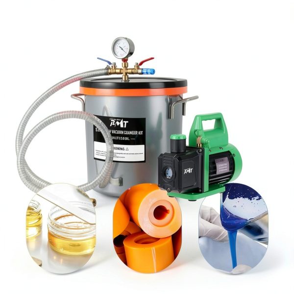 PB Motor Tech 5 gallon Vacuum Chamber with 4.5CFM Pump, Tempered Lid-7
