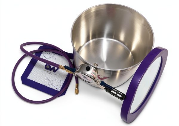 BVV 3 Gallon Aluminum Vacuum Chamber with Glass Lid-1