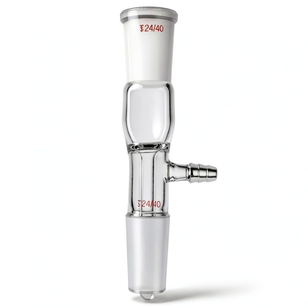 Glass Straight Tube Vacuum Take Off Adapter Deschem 24/40 Borosilicate-1