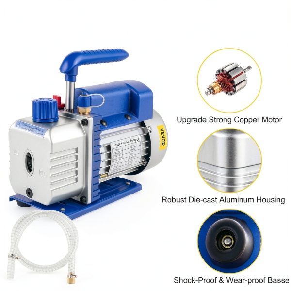 Bestauto 1.5 gallon vacuum degassing chamber kit 2.5 CFM Pump-3
