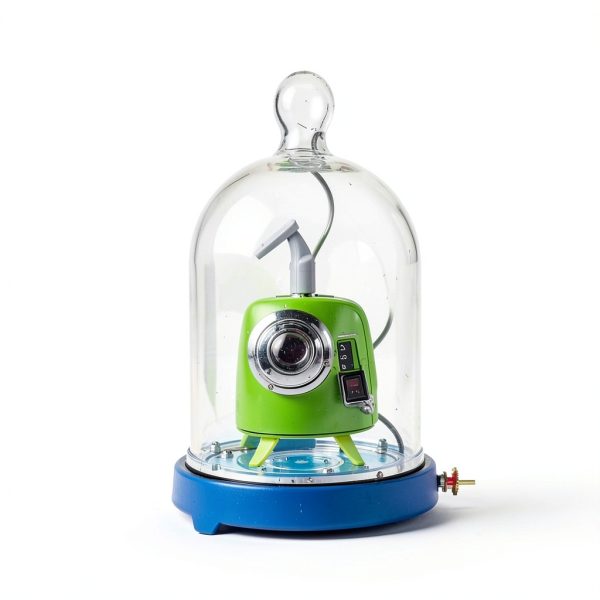 JIAWANSHUN Glass Vacuum Bell Jar with Base Vaccum Demonstration Kit Sound Physics Demonstration Vacuum Hood Disc Bell in Vacuum Laboratory Jar-5