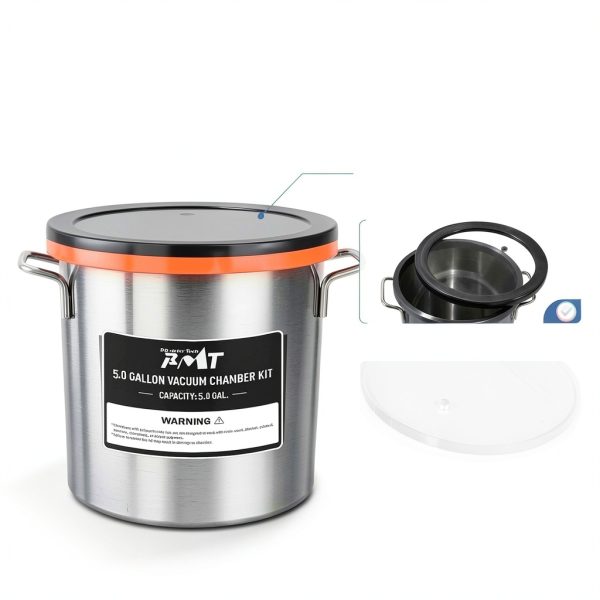 PB Motor Tech 5 gallon Vacuum Chamber with 4.5CFM Pump, Tempered Lid-2