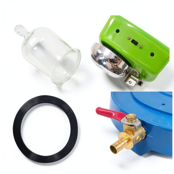 JIAWANSHUN Glass Vacuum Bell Jar with Base Vaccum Demonstration Kit Sound Physics Demonstration Vacuum Hood Disc Bell in Vacuum Laboratory Jar-2