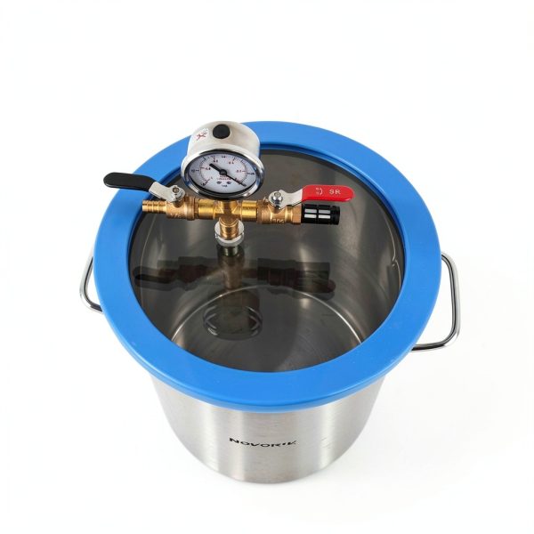 3 Gallon Vacuum Chamber with 3.6 CFM Pump novorik Kit Acrylic Lid-5