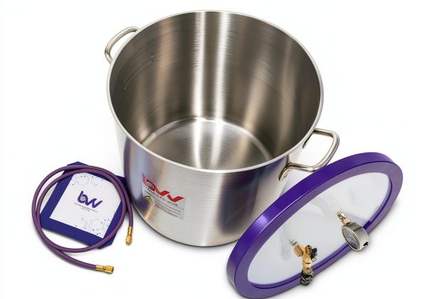 BVV 15 Gallon Aluminum Vacuum Chamber and V9D 9CFM Two Stage Pump Kit-1