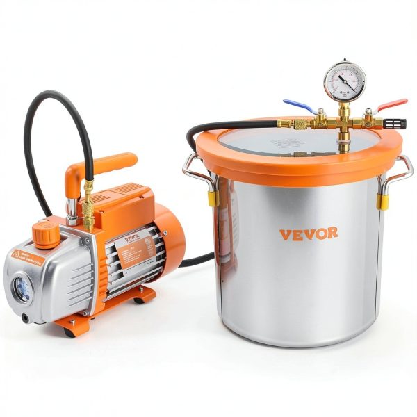 VEVOR 3 Gallon Vacuum Chamber Kit with 3.5 CFM Pump-8