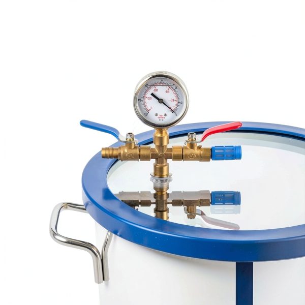5 Gallon Tempered Glass Lid Vacuum Chamber with Pump, Degassing Chamber Kit with 3.5 CFM Vacuum Pump Without Oil, Perfect for Stabilizing Wood, Degassing Silicones-6