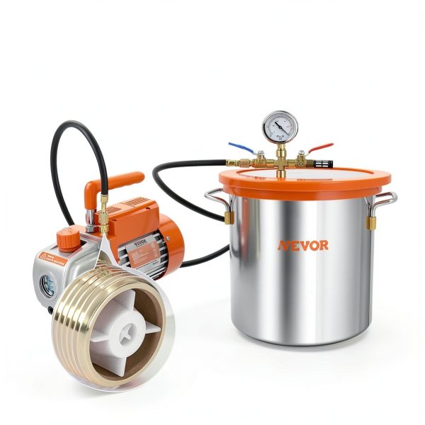 VEVOR 3 Gallon Vacuum Chamber Kit with 3.5 CFM Pump-5