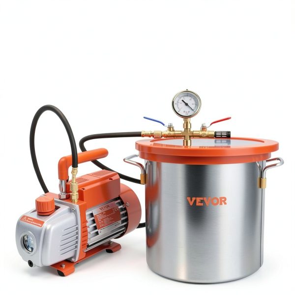 VEVOR 3 Gallon Vacuum Chamber Kit with 3.5 CFM Pump-7